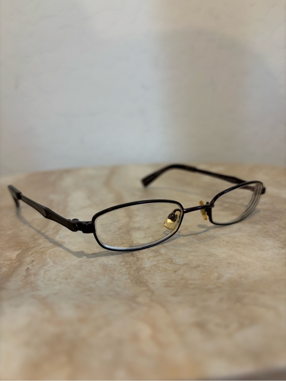 BADA BL-2357 Black Metal Women's Rectangular Oval Eyeglasses